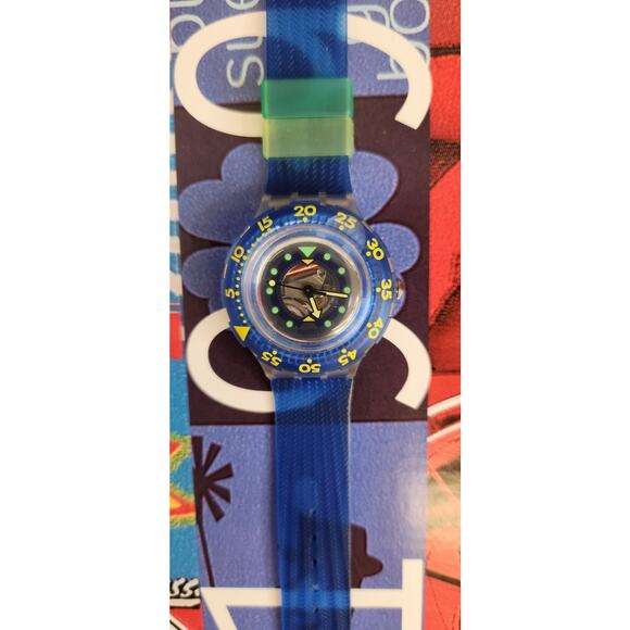 Swatch watch ANGUILLA SDK120 1995 Scuba New Old stock - Picture 2 of 8